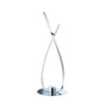 Trio, lampe de table, mickey corps: metal, chrome �:12, 0cm, h:31, 5cm ip20, interrupteur