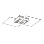 Trio leuchten design plafonnier design en acier avec led dimmable en 3 �tapes - veni m��tal acier carr�� ...
