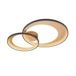 Trio leuchten design plafonnier or / dor��e / d'or 85 cm avec led dimmable en 3 �tapes - anita acier ...