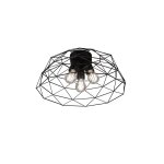 Trio leuchten moderne plafonnier moderne noir 45 cm 3 lumi�res - jaap acier noir rond / luminaire / lumiere ...