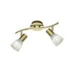 Trio levisto spot de plafond double moderne a 2 lumi�res laiton mat 3000k