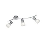 Trio levisto spot de plafond moderne a 3 lumi�res bar nickel mat 3000k