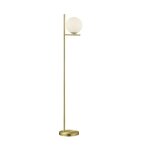 Trio pure lampadaire moderne en laiton mat avec interrupteur au pied
