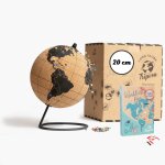 Tripvea� globe 20 cm + marqueur - li�ge vintage a colorier - globe d�coratif sur le th�me du voyage ...