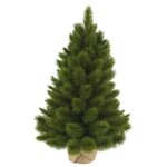 Triumph tree camden sapin de no�l artificiel avec toile de jute - h60 x Ø43 cm - vert
