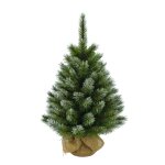 Triumph tree pittsburgh sapin de no�l artificiel avec toile de jute - h90 x Ø56 cm - vert givr�