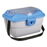 Trixie box de transport mini - capri 40  22  30 cm gris clair / bleu pour rongeurs