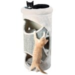 Trixie cat tower gracia pour chat diam 38 x h 85 cm gris clair