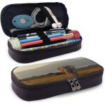 Trousse � crayons vintage en cuir imprim� avec boules de no�l - trousse de maquillage multifonction pour ...