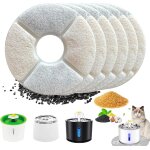 Trust - lot de 6 cartouches filtrantes de rechange pour fontaine a chat pour distributeur d'eau pour ...