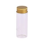 Tube a essai verre bouchon or 3x8cm transparent