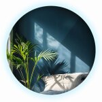 Tulup miroir rond avec �clairage led avec lumi�re led cercle esth�tique 40 cm lumi�re froide � fixer ...