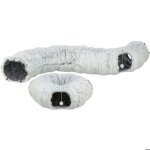 Tunnel de jeu - trixie - harvey - pour chat moyen - int�rieur - 4 ouvertures avec jouet suspendu