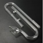 Tuyau de lys en verre prcieux pour aquarium, ecumeur de surface, entre et sortie, plante aquatique, ...
