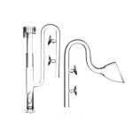 Tuyau de lys en verre prcieux pour aquarium, ecumeur de surface, entre et sortie, plante aquatique, ...