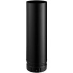 Tuyau de po?le ? bois ?maill? noir mat 50 cm - 150 mm poujoulat