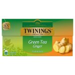 Twinings th� vert gingembre 25 sachets infusion naturelle bienfaits 50g
