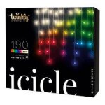 Twinkly icicle ? guirlande lumineuse stalactite a led contr�l�e par application avec 190 led rvb + w. ...