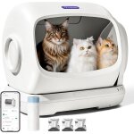 Ubpet c42 bac a liti�re autonettoyant, bac a liti�re electrique automatique extra - large 106 l pour ...