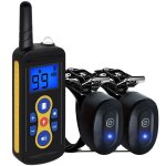 Ue plug - pour 2 chiens - 800m collier de dressage de chien t 600 etanche electrique d'animal familier ...