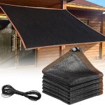 Ulteronixshop - 3x4m filet d'ombrage, voile d'ombrage rectangulaire, tissu d'ombrage avec oeillets, filet ...
