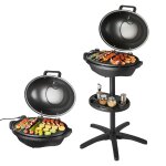 Ulteronixshop - barbecue electrique sur pied 2400 w gril electrique de table 2 en 1 barbecue pour grillades ...