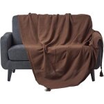 Ulteronixshop - plaid canap� en coton, jet� de lit ou de canap� tiss� main - rajput - chocolat - 225x255 ...