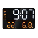 Unilux horloge digitale multifonction numi � led noir