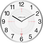 Unilux horloge radio - pilot�e waterproof outdoor gris m�tal