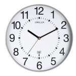 Unilux horloge radio - pilot�e wave 30 cm gris m�tal