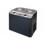 Unold doppio compresseur pour sorbetire 2, 4 l 250 w noir, acier satin