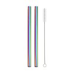 Upors - paille extra large réutilisable en acier inoxydable 304, accessoire en métal pour boisson, avec ... Upors - paille extra large réutilisable en acier inoxydable 304, accessoire en métal pour boisson, avec ...