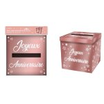 Urne anniversaire rose gold metal