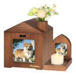 Urne en bois pour chien, bougeoir crmation, cadeaux commmoratifs, cadre photo commmoratif, urne mmorable ...