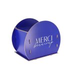 Urne bois rond reutilisable 30x24. 5x21cm indigo