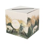 Urne cagnotte anniversaire jungle 20cm vert