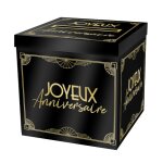Urne carton cagnotte anniversaire gatsby 20cm noir