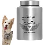 Urne fun�raire en acier inoxydable pour chiens et chats, urne fun�raire portable pour animaux, adapt�e ...