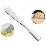 Ustensile 3 en 1 en acier inoxydable, couverts a dessert, outils pour toast, petit djeuner couteau a ...