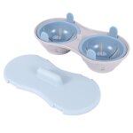 Ustensile de cuisine pour pocher les ?ufs au micro - ondes, double tasse, double grotte, cuiseur a ?ufs ...