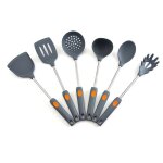 Ustensiles de cuisine en silicone antiadhsifs, ustensile de cuisine, spatule louche batteur d'ufs ...