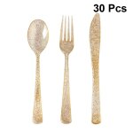 Ustensiles de fête d'anniversaire, couverts en plastique, argenterie, fourchette, cuillère a soupe de ... Ustensiles de fête d'anniversaire, couverts en plastique, argenterie, fourchette, cuillère a soupe de ...