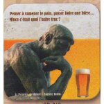 V�ritable sous bocks 9x9cm 6 pi�ces le penseur de rodin
