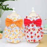 Vêtements pour animaux de compagnie et chat, tenue de princesse pour petits chiens, motif floral, jupe ... Vêtements pour animaux de compagnie et chat, tenue de princesse pour petits chiens, motif floral, jupe ...