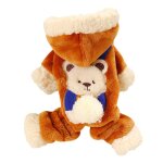 V�tements chauds pour animaux de compagnie, automne et hiver, costume de cosplay a motif d'ours, combinaison ...