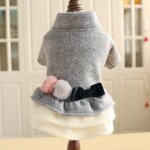 Vêtements d'hiver pour chien, jupe princesse epaisse avec boules pelucheuses colorées et robe a nâ¿ud ... Vêtements d'hiver pour chien, jupe princesse epaisse avec boules pelucheuses colorées et robe a nâ¿ud ...