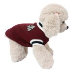 Vtements style campus pour chiens et chats, pull pour animaux de compagnie, gilet a col en v, costume ...