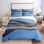 Vague bleue housse de couette d imprim�, style abstrait x cmsets housse de couette enfant, moderne ensemblede ...