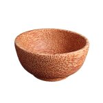 Vaisselle en bois naturel, bol de noix de coco, cuillre pour les soupes, remuer vaisselle de table fait ...