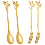 Vaisselle cuillre a caf fourchette, paquet de 4 (2 cuillres 2 fourchettes) petite cuillre a expresso ...
